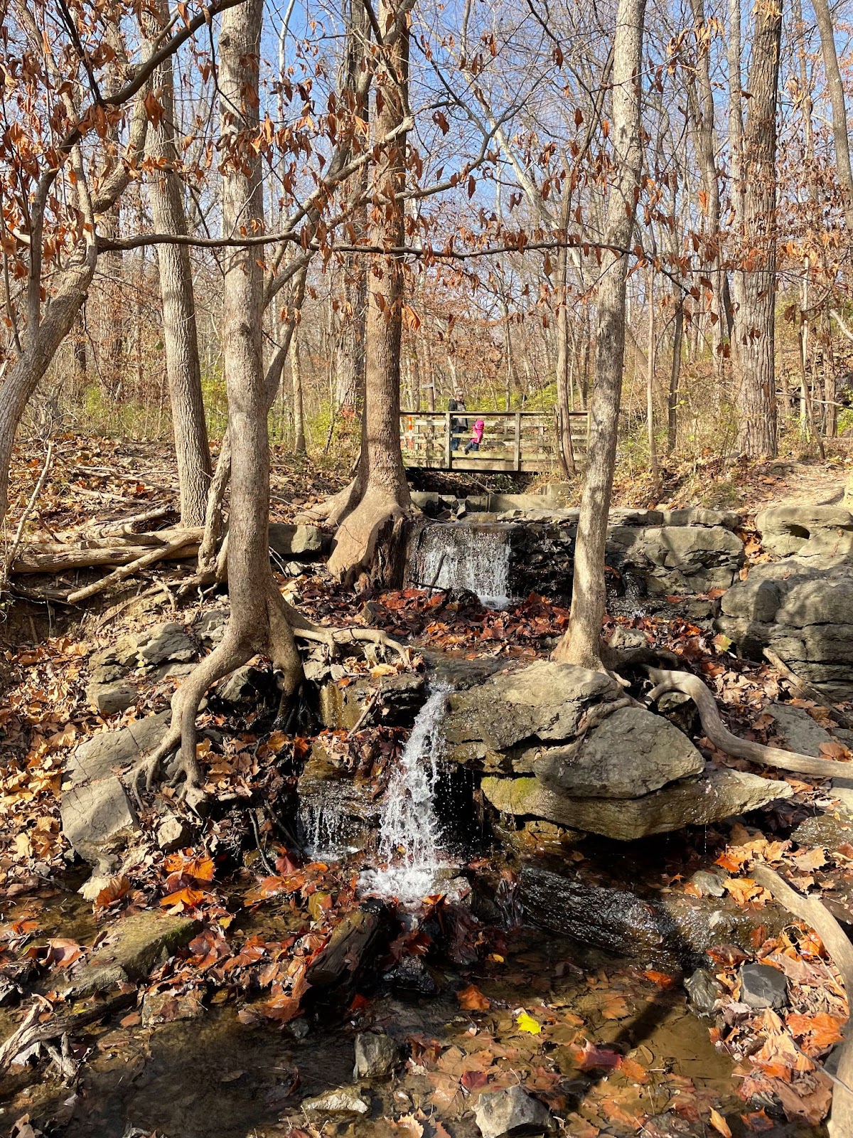 Parkville Nature Sanctuary waterfall, Parkville, Missouri