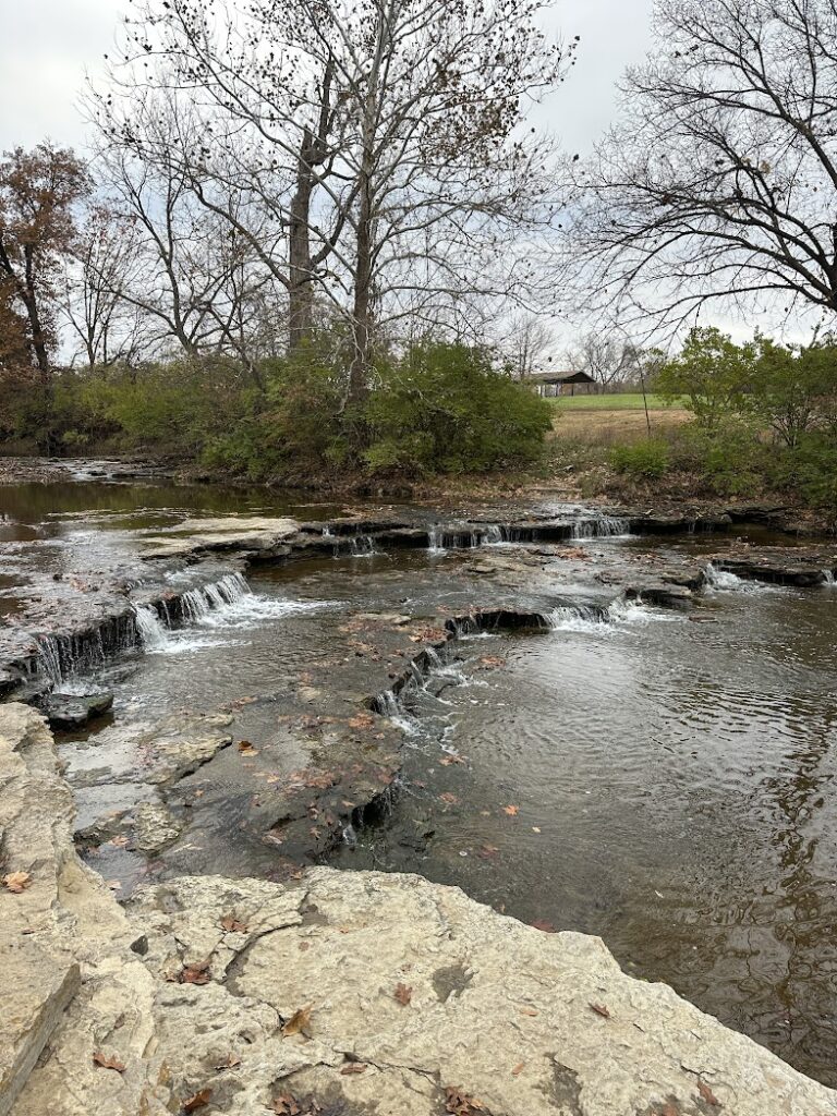 Double Falls waterfall near Line Creek Community Center