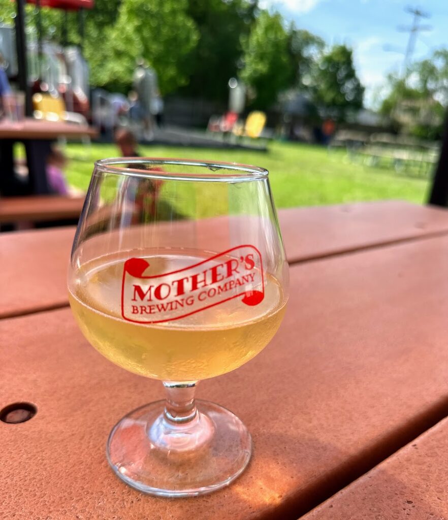 a cup of cider at Mother's Brewing Company in Springfield, MO