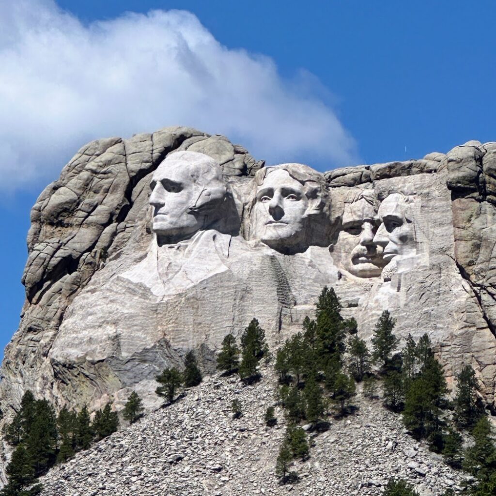 Mount Rushmore view from below 