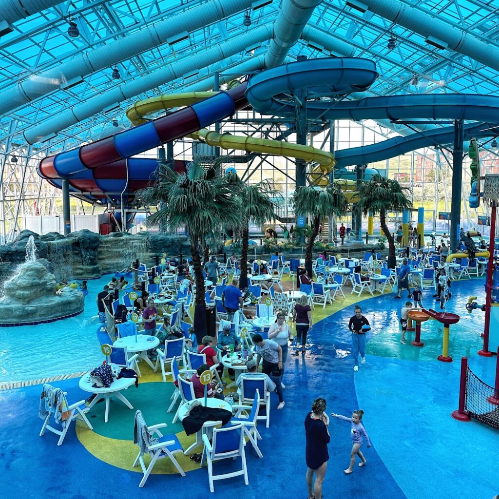 a view of the whole water park at WaTiki Water Park one of the best things to do in Rapid City, South Dakota 