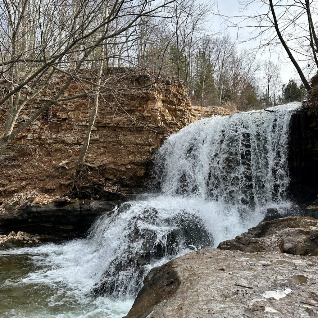 Tanyard Creek waterfall in Bella Vista, Arkansas near Bentonville, road trips from Kansas City