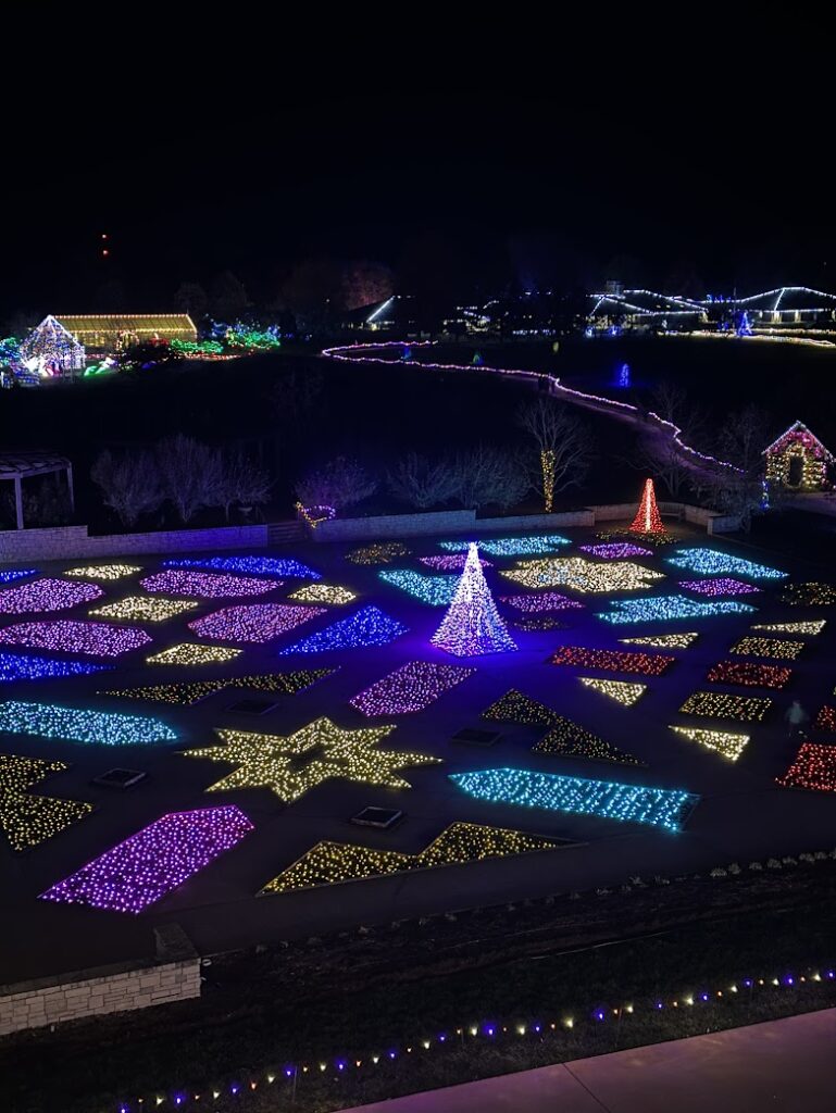 A view of a light maze from above, Festival of Lights, Powell Gardens 