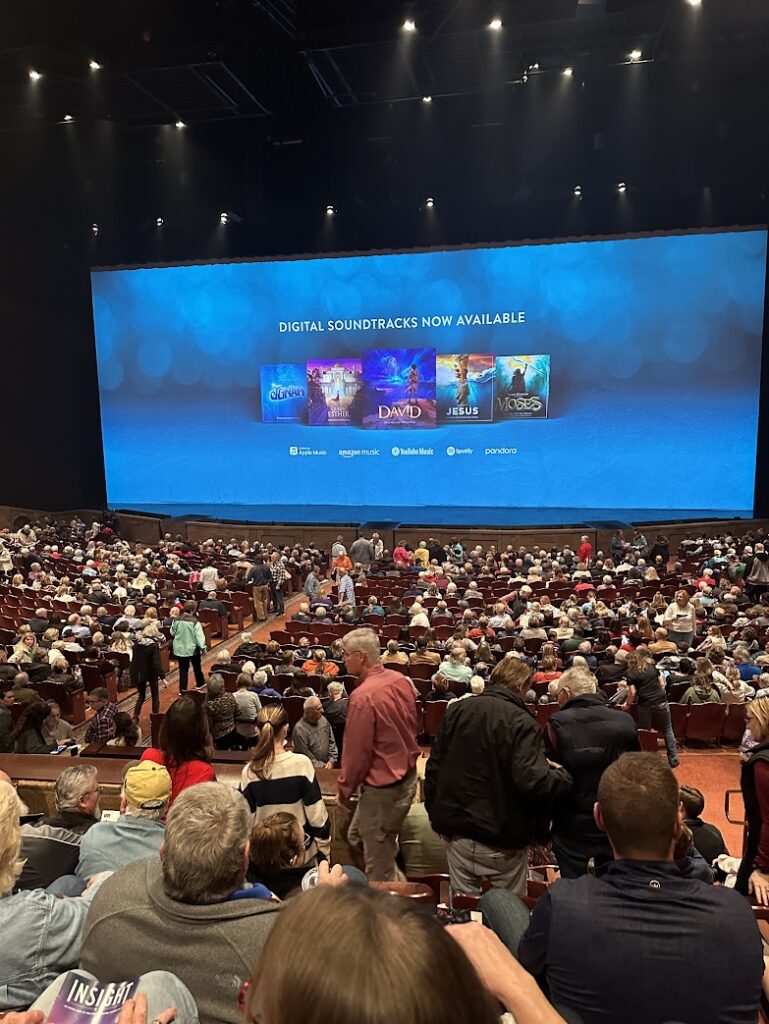 A photo of the audience at Sight and Sound Theater 